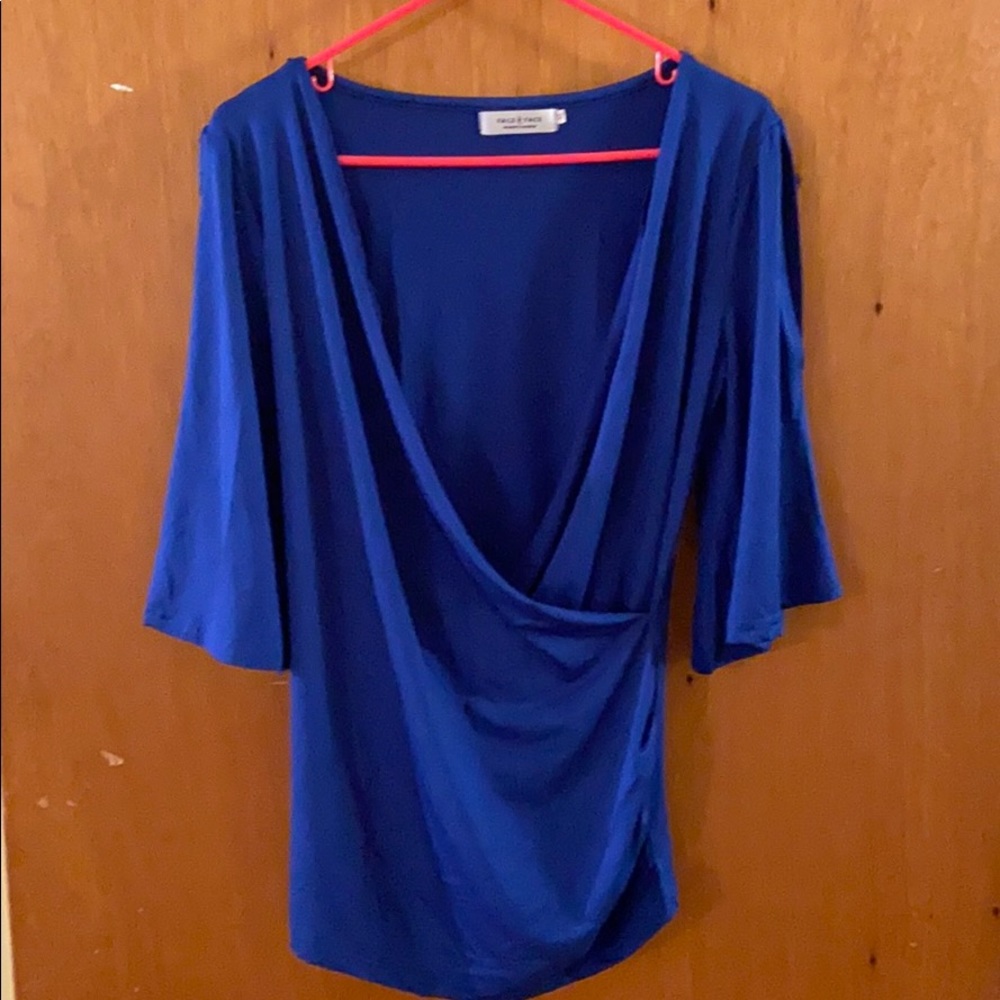 Blue dress blouse